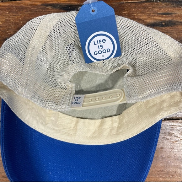 Life Is Good keep it simple Blue and White Baseball Hat - Picture 4 of 5